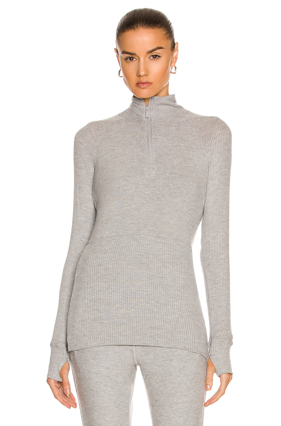 Image 1 of ALALA Wander Quarter Zip Jacket in Heather Grey