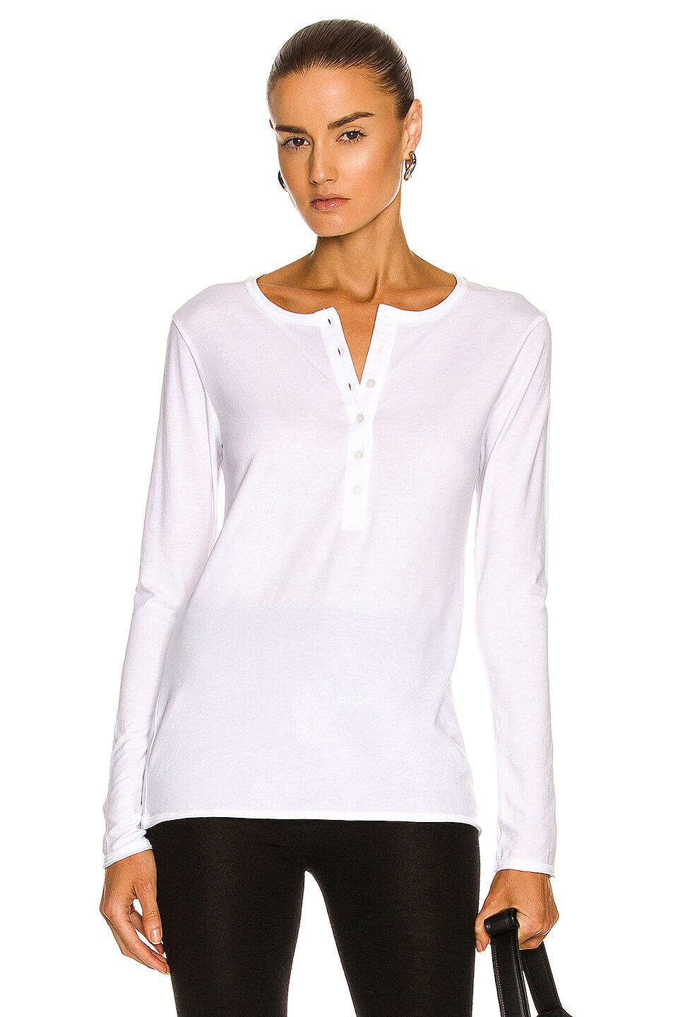 Image 1 of ALALA Breakers Henley Top in White