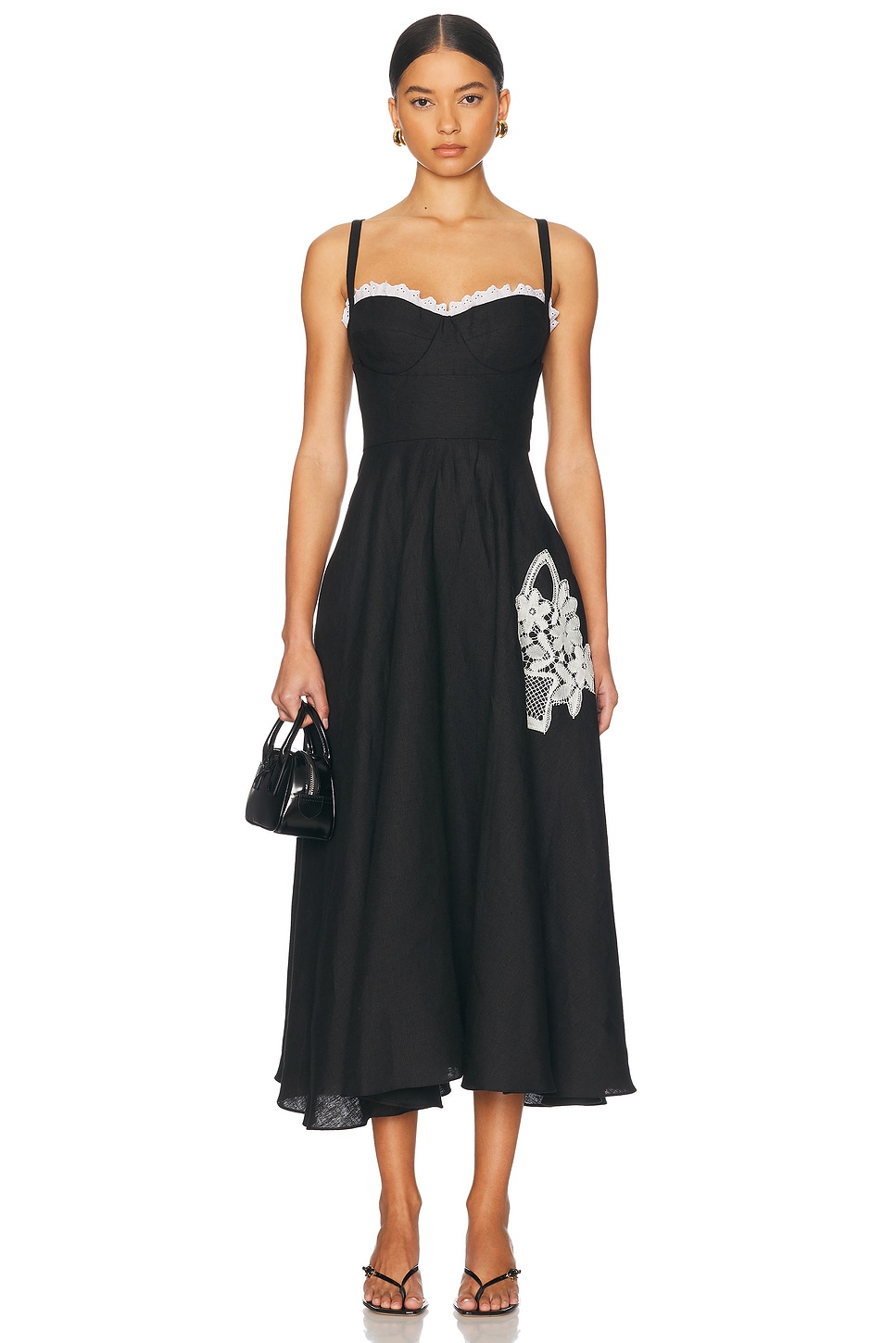 Bustier Maxi Dress in Black