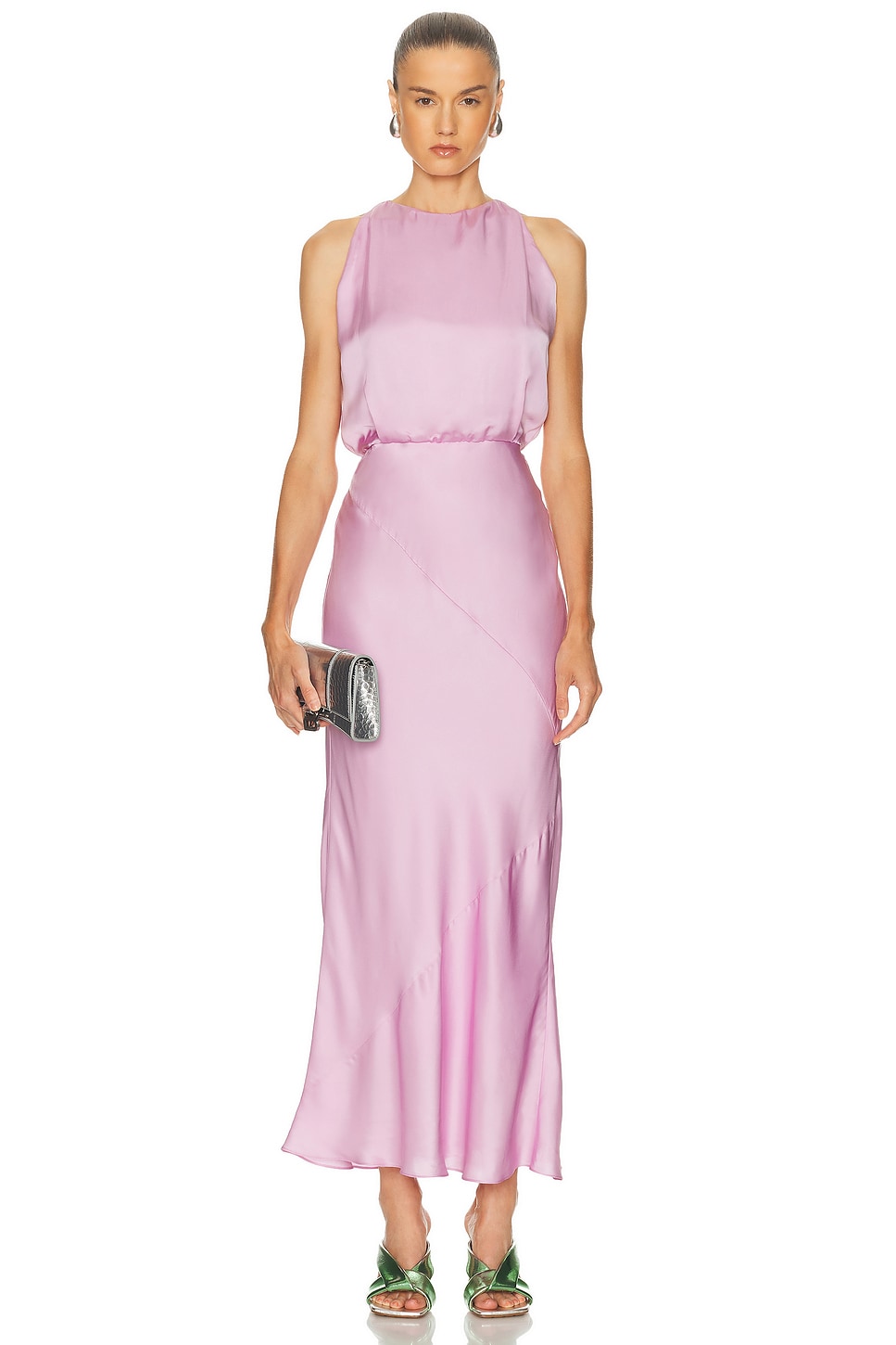Blousen Midi Dress in Pink