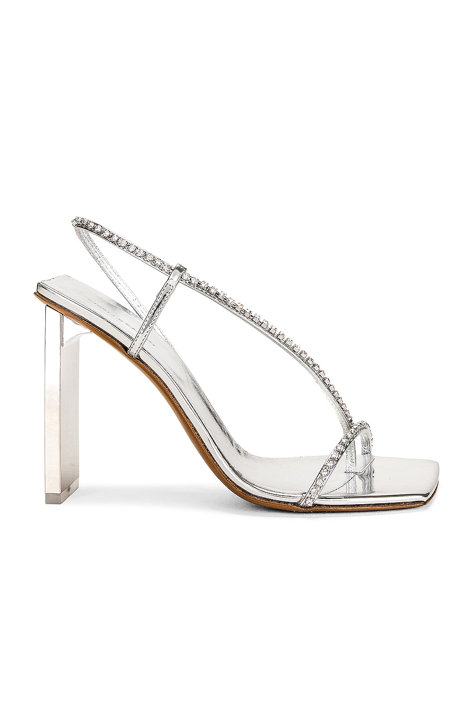 Image 1 of Arielle Baron Narcissus 95 Heel in Silver Metallic Crystal