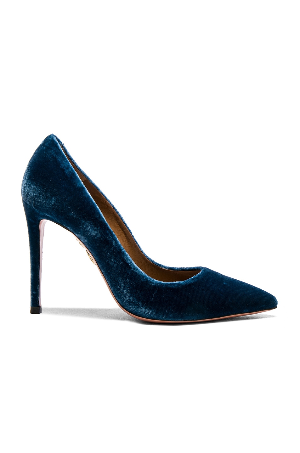 Image 1 of Aquazzura Velvet Simply Irresistible Heels in Ocean Blue