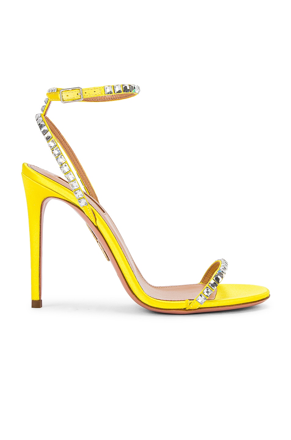 Image 1 of Aquazzura Very Vera 105 Sandal in Fluo Yellow