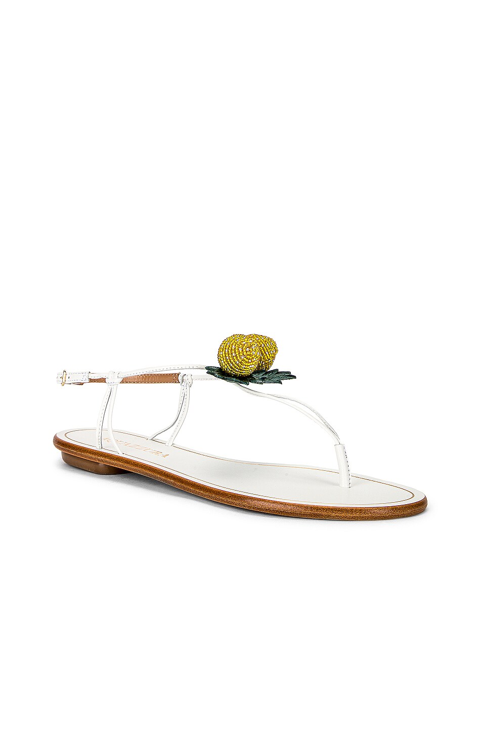 Image 1 of Aquazzura Limoncello Flat Sandal in White
