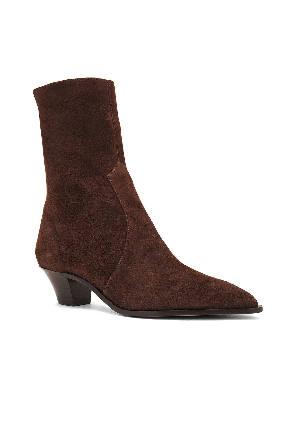 Shop Aquazzura Brunswick 45 Bootie In Espresso