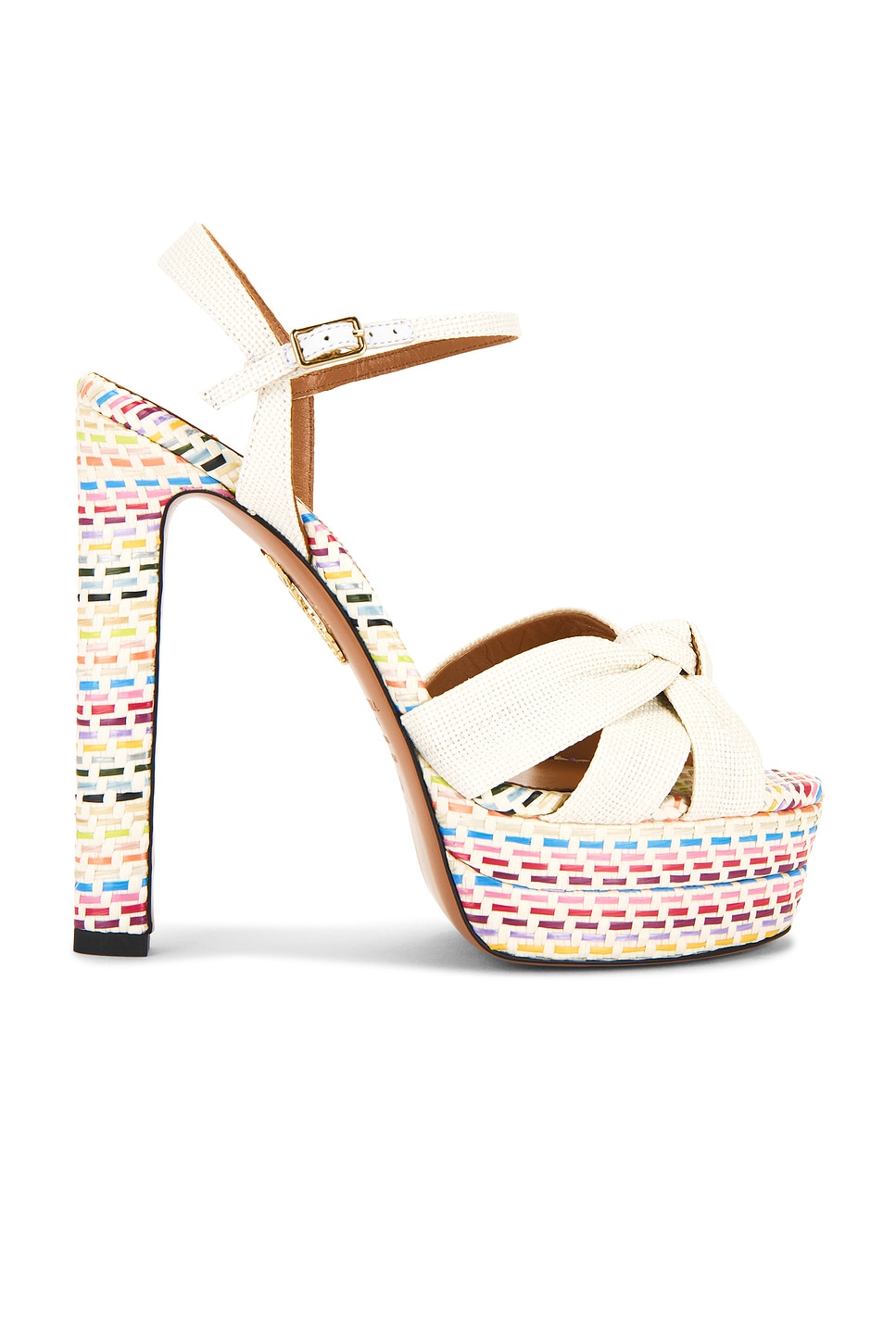 Nina 130 Plateau Sandal in White