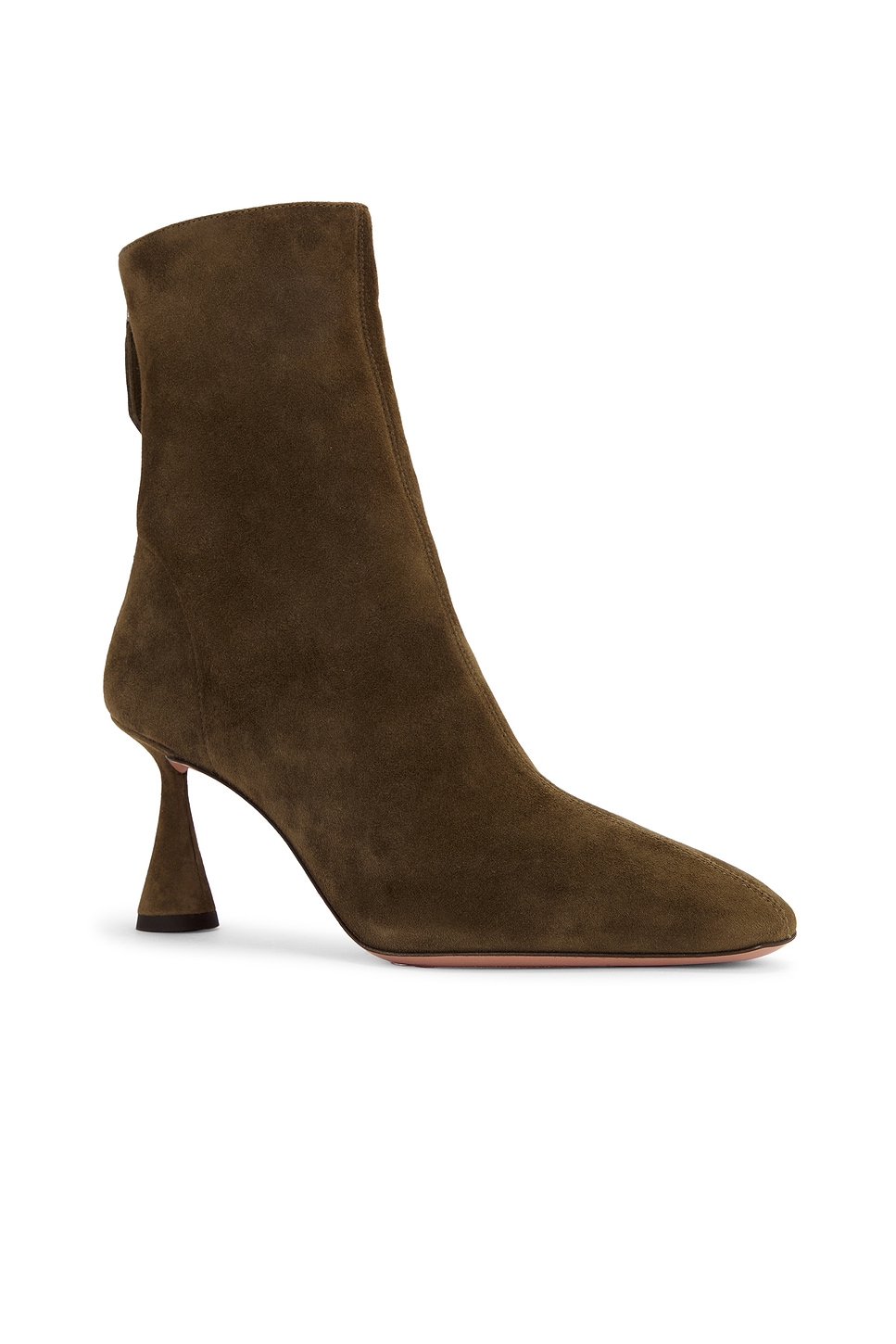 Aquazzura Amore 75 Suede Ankle Boots In Green