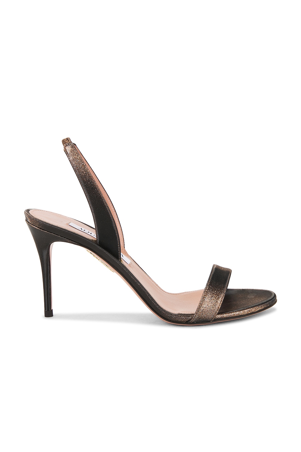 Image 1 of Aquazzura So Nude 85 Sandal in Cacao & Gold