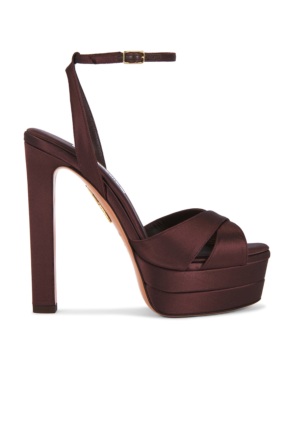 Image 1 of Aquazzura Divine Plateau 130 Sandal in Mocha