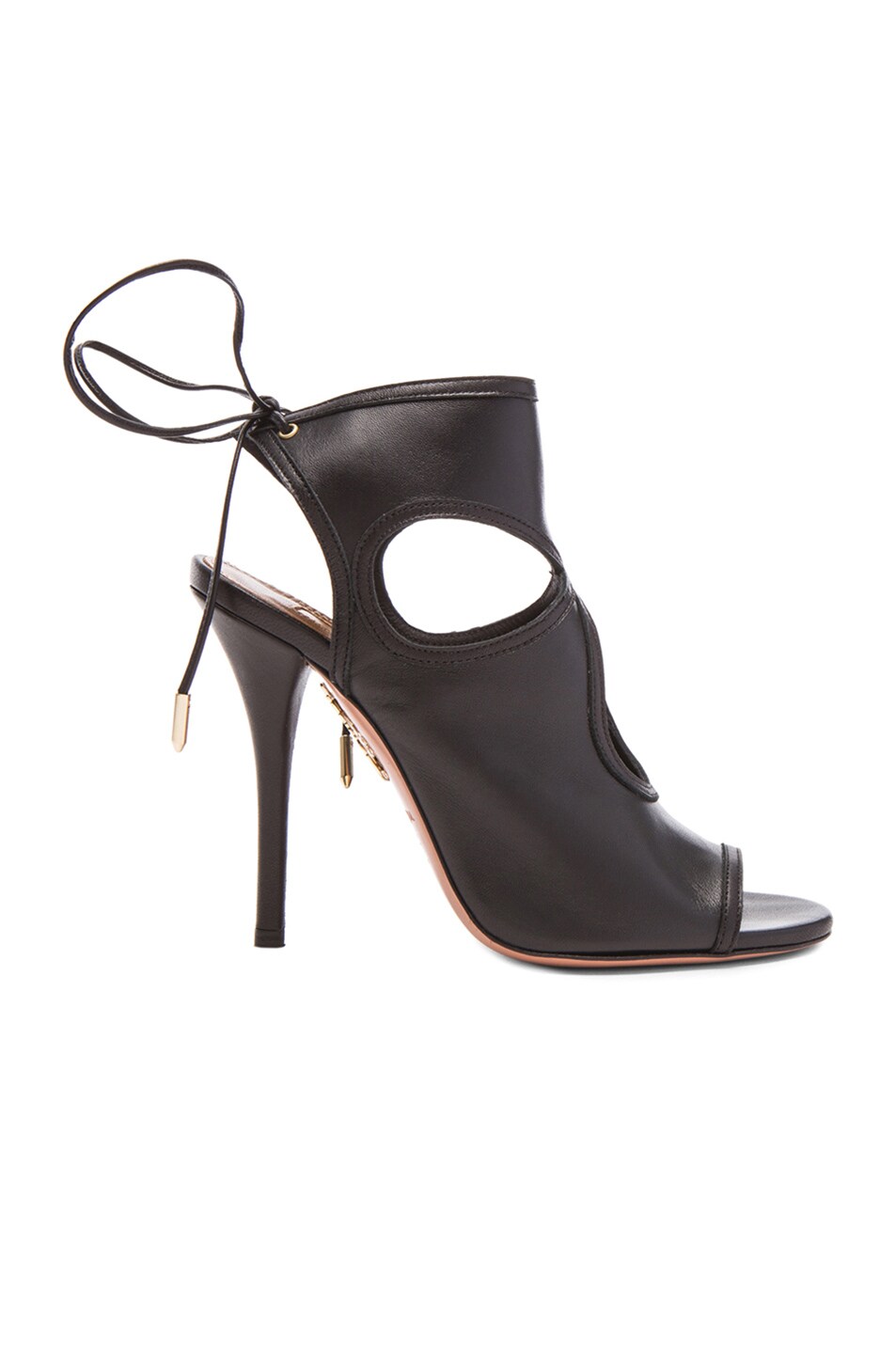 Image 1 of Aquazzura Sexy Thing Leather Heels in Black