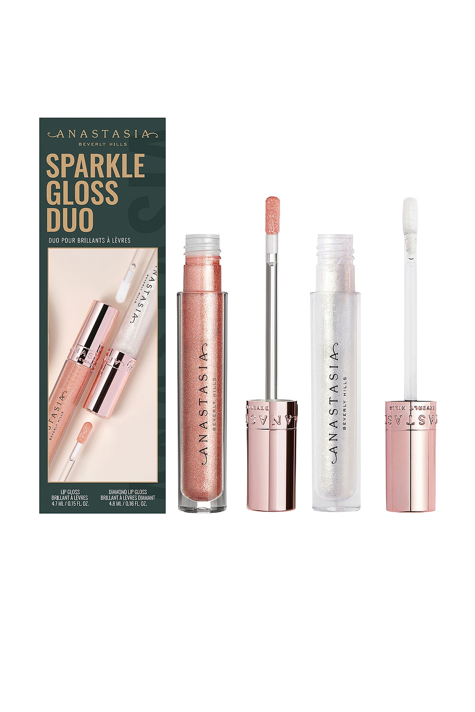 Shop Anastasia Beverly Hills Sparkle Lip Gloss Duo In Honey Diamond & Amber Sparkle