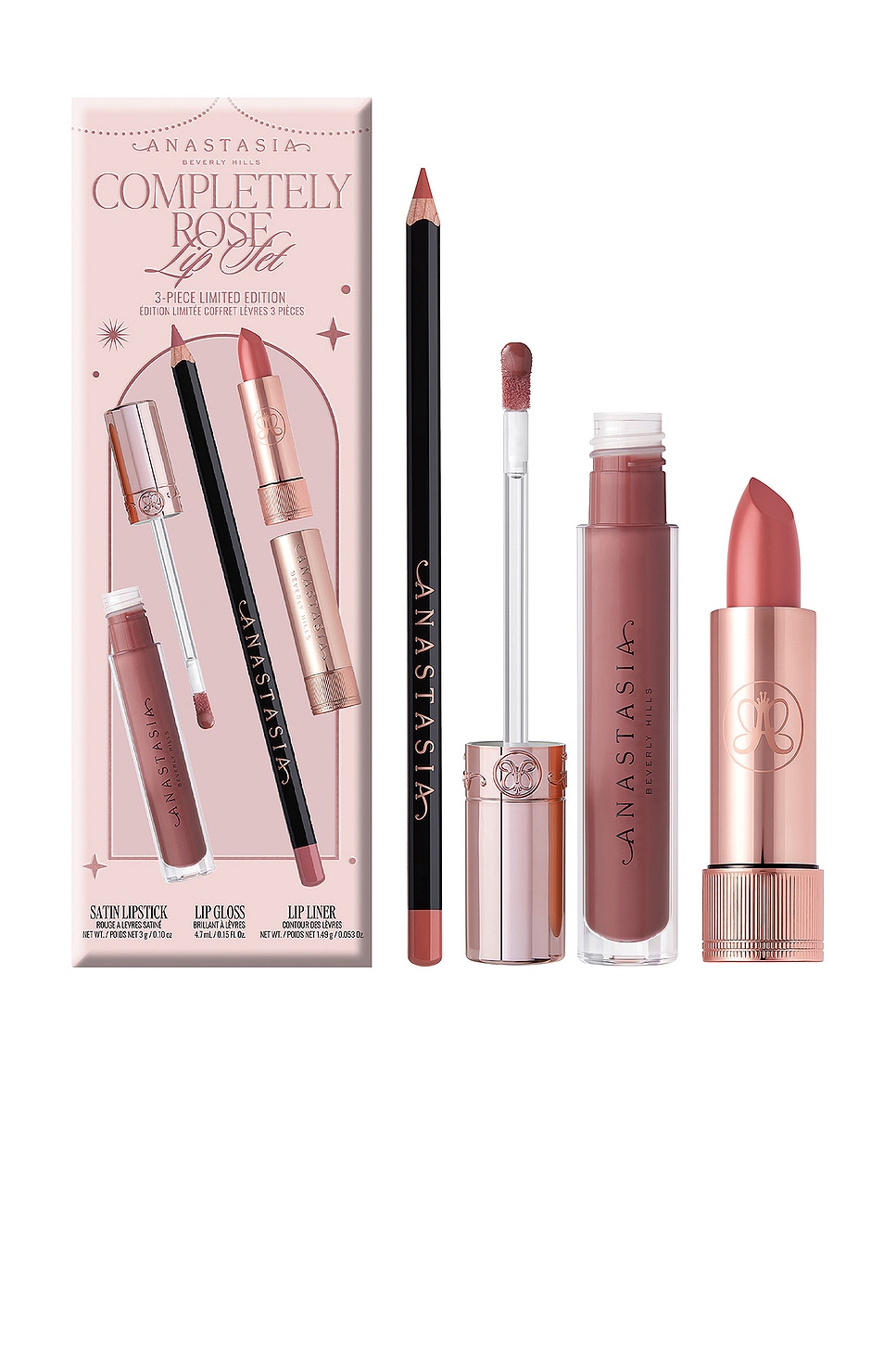 Anastasia Beverly Hills Completely Rose Lip Set in Beauty: Multi