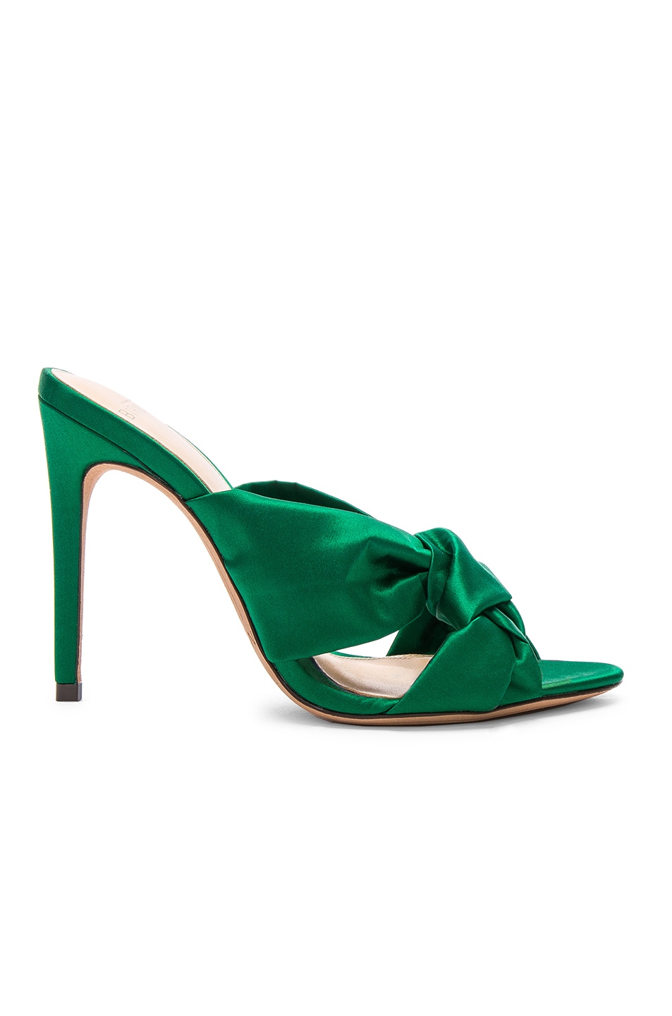 Image 1 of Alexandre Birman Satin Kacey 100 Sandals in Emerald