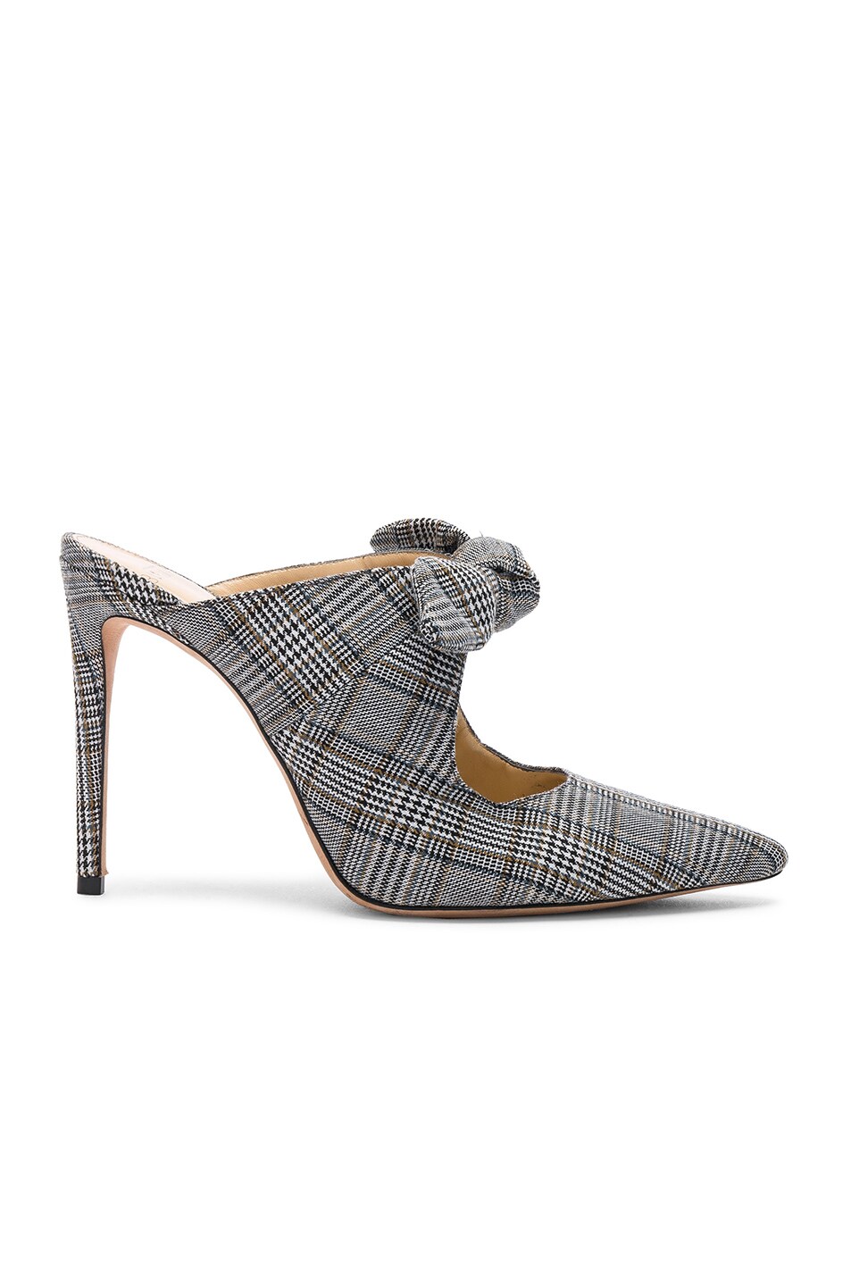 Image 1 of Alexandre Birman Plaid Evelyn Mules in Off White