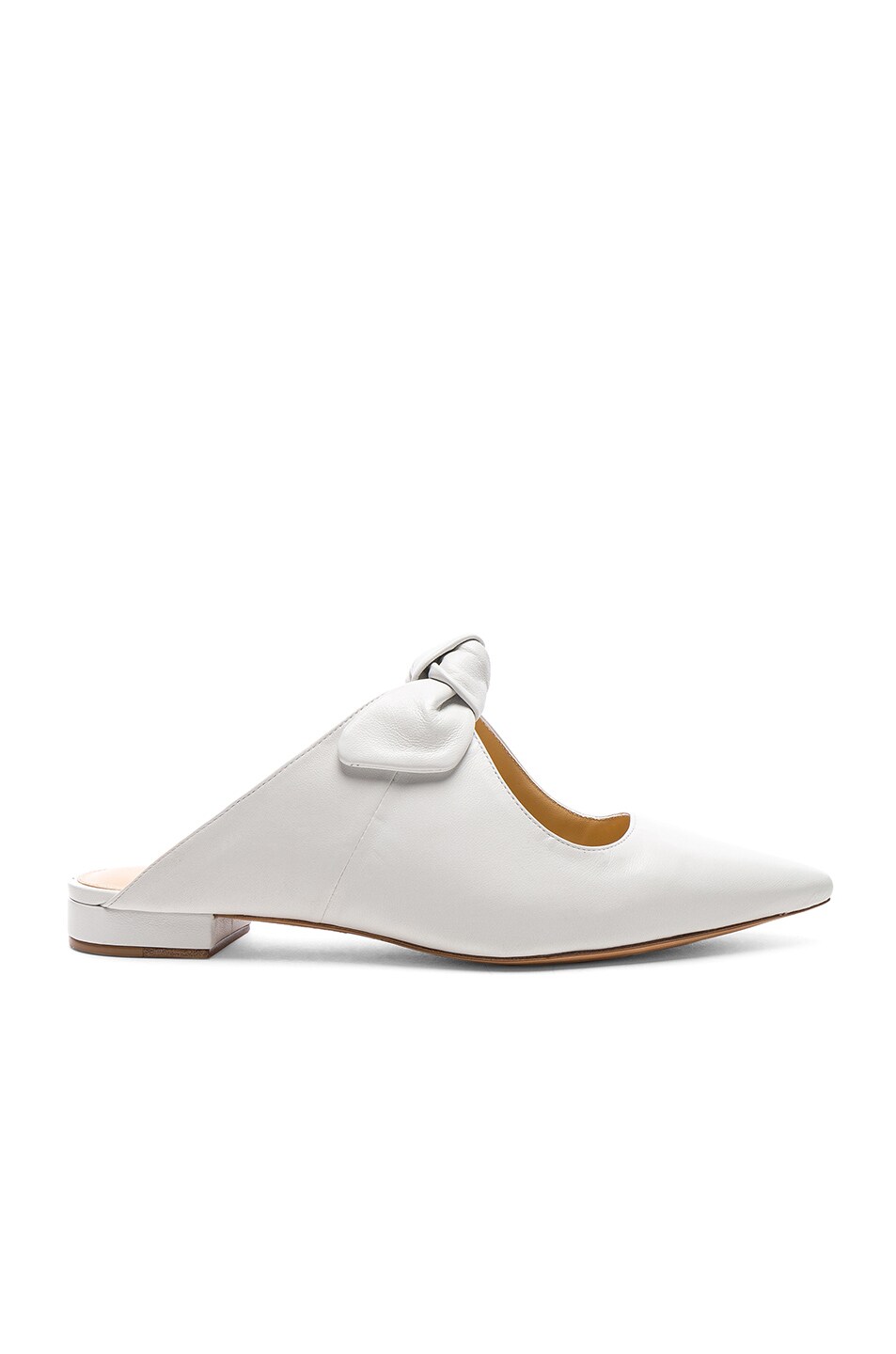 Image 1 of Alexandre Birman Leather Evelyn Flats in White