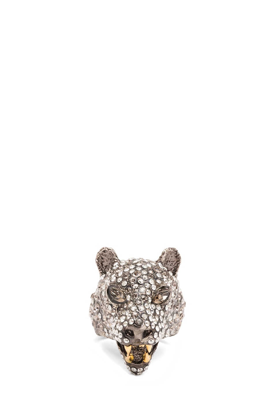 Image 1 of Alexis Bittar Jaguar Antique Rhodium Ring in Cordova Gold