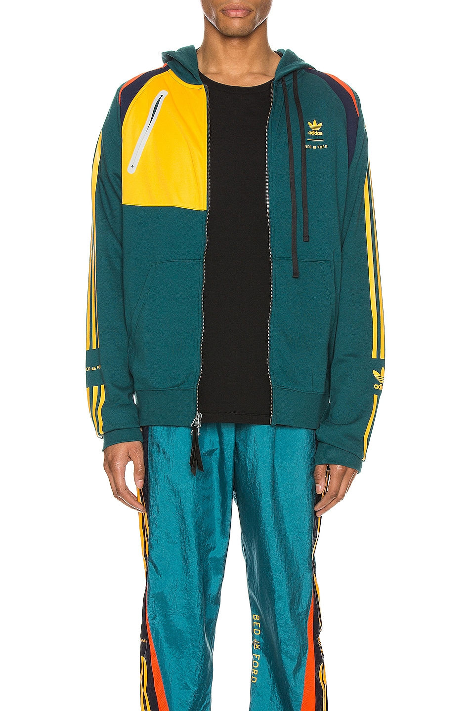Image 1 of adidas x Bed J.W. Ford Full Zip Hoody in Rich Green