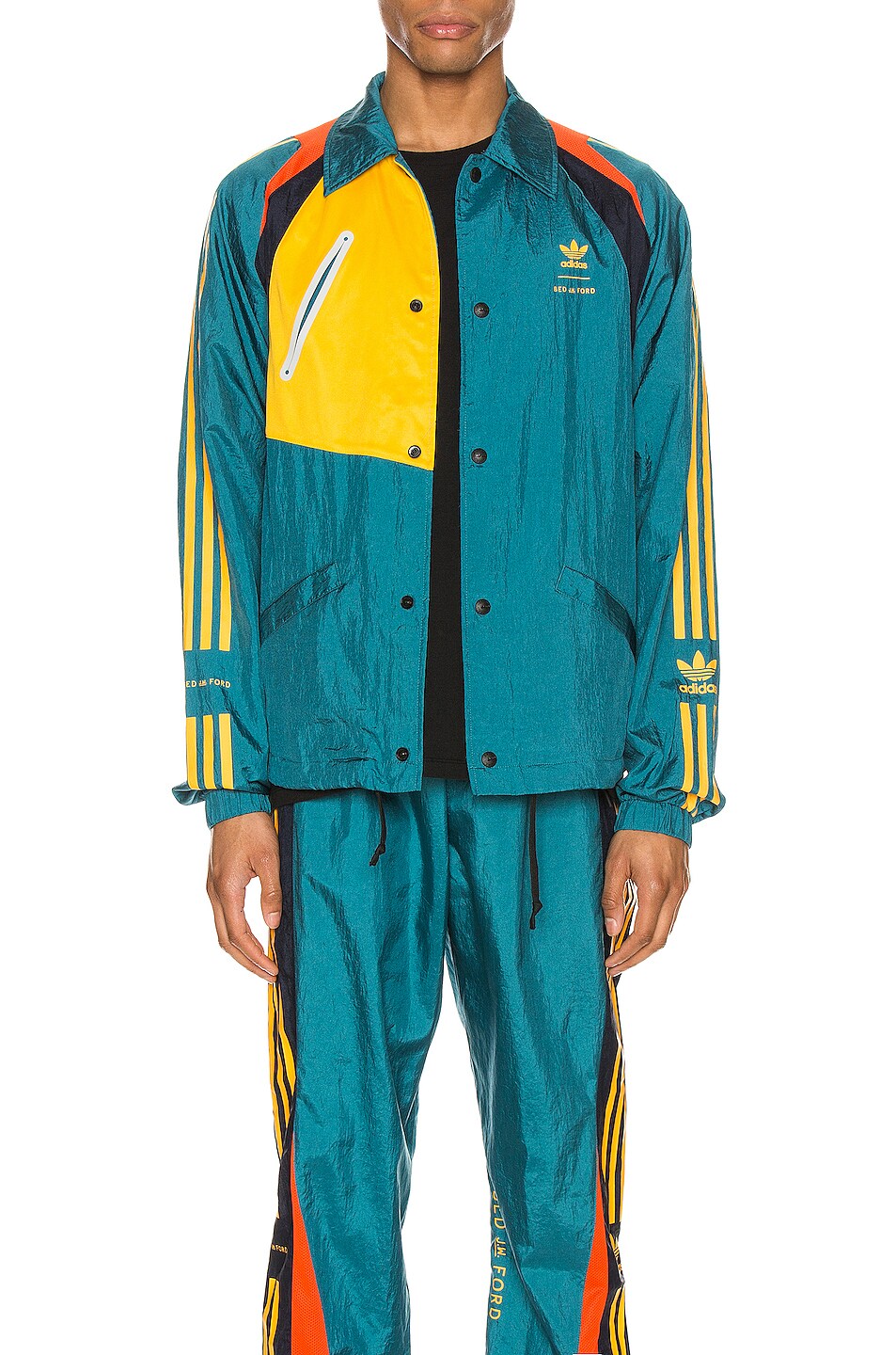 Image 1 of adidas x Bed J.W. Ford Bench Jacket in Rich Green
