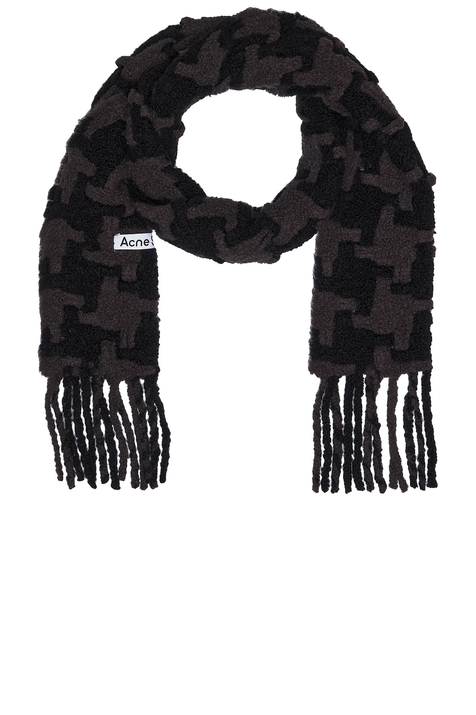 Shop Acne Studios Scarf In Black & Grey