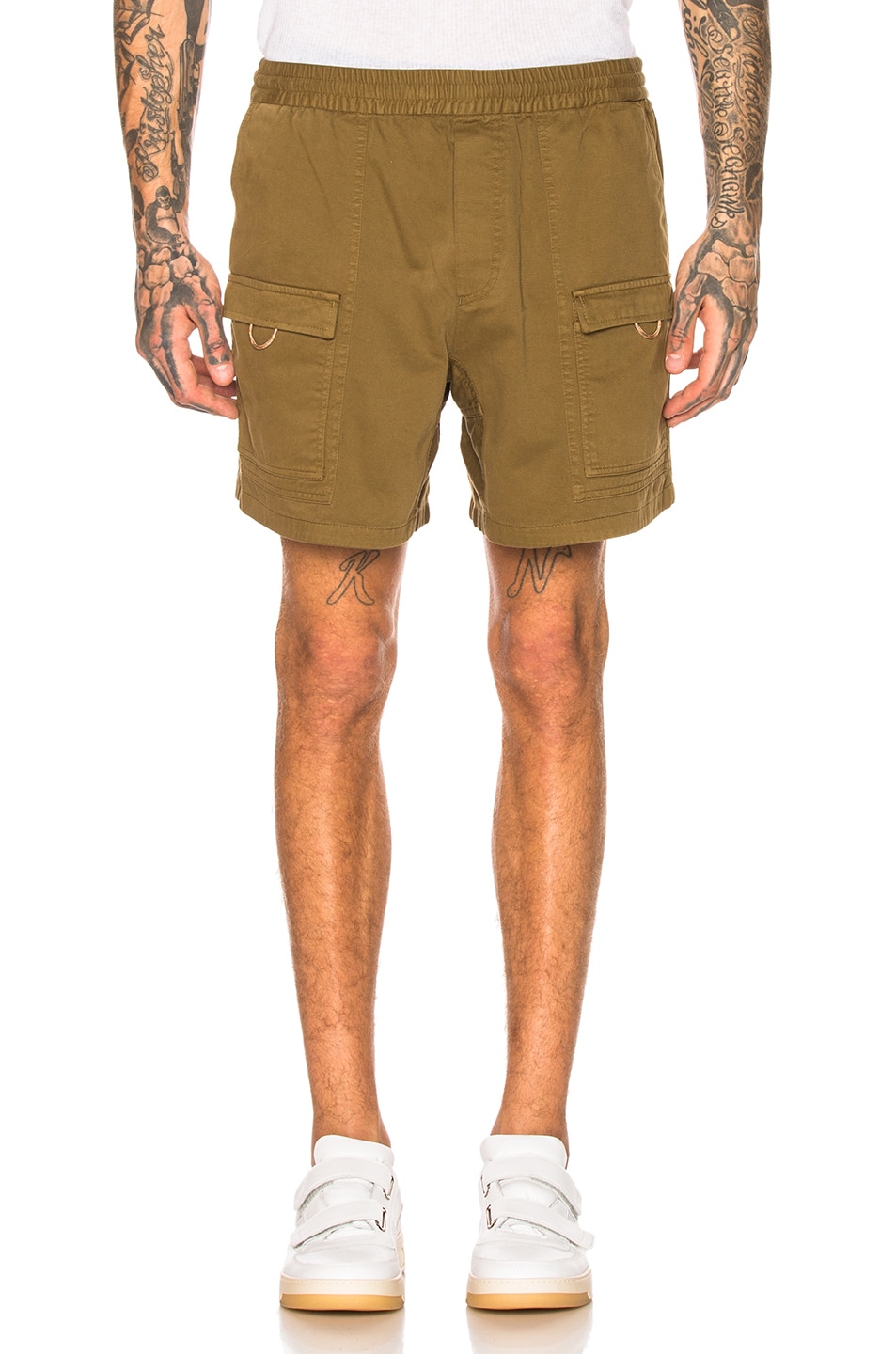 Image 1 of Acne Studios Rosso Shorts in Olive Green