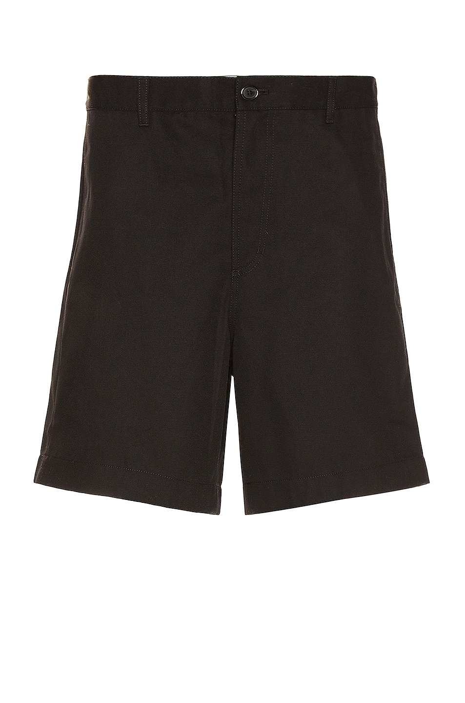 Image 1 of Acne Studios Ringa Cotton Mix Twill Pink Label Shorts in Black
