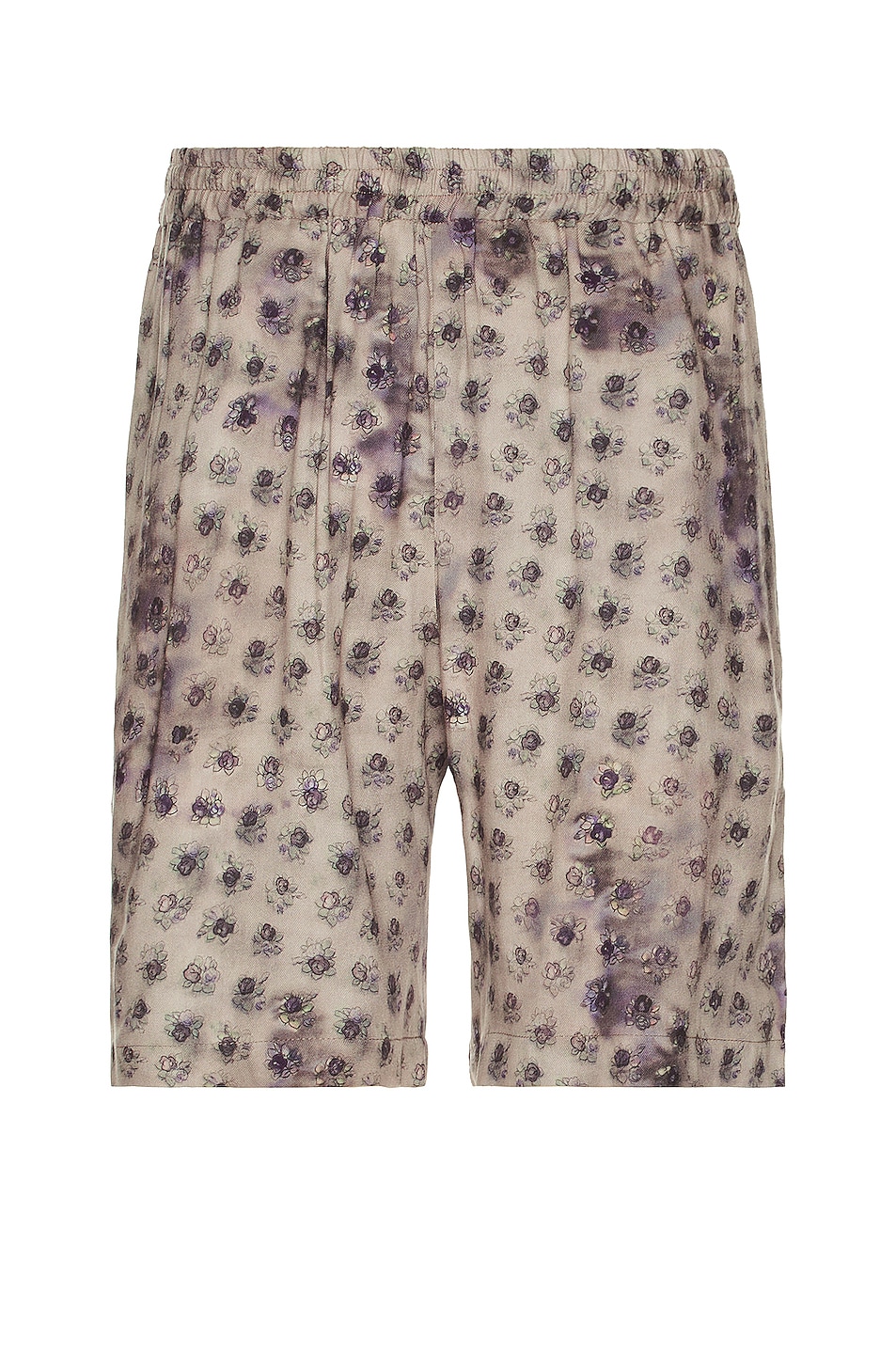 Image 1 of Acne Studios Rudent Washed Roses Shorts in Dark Blue & Grey