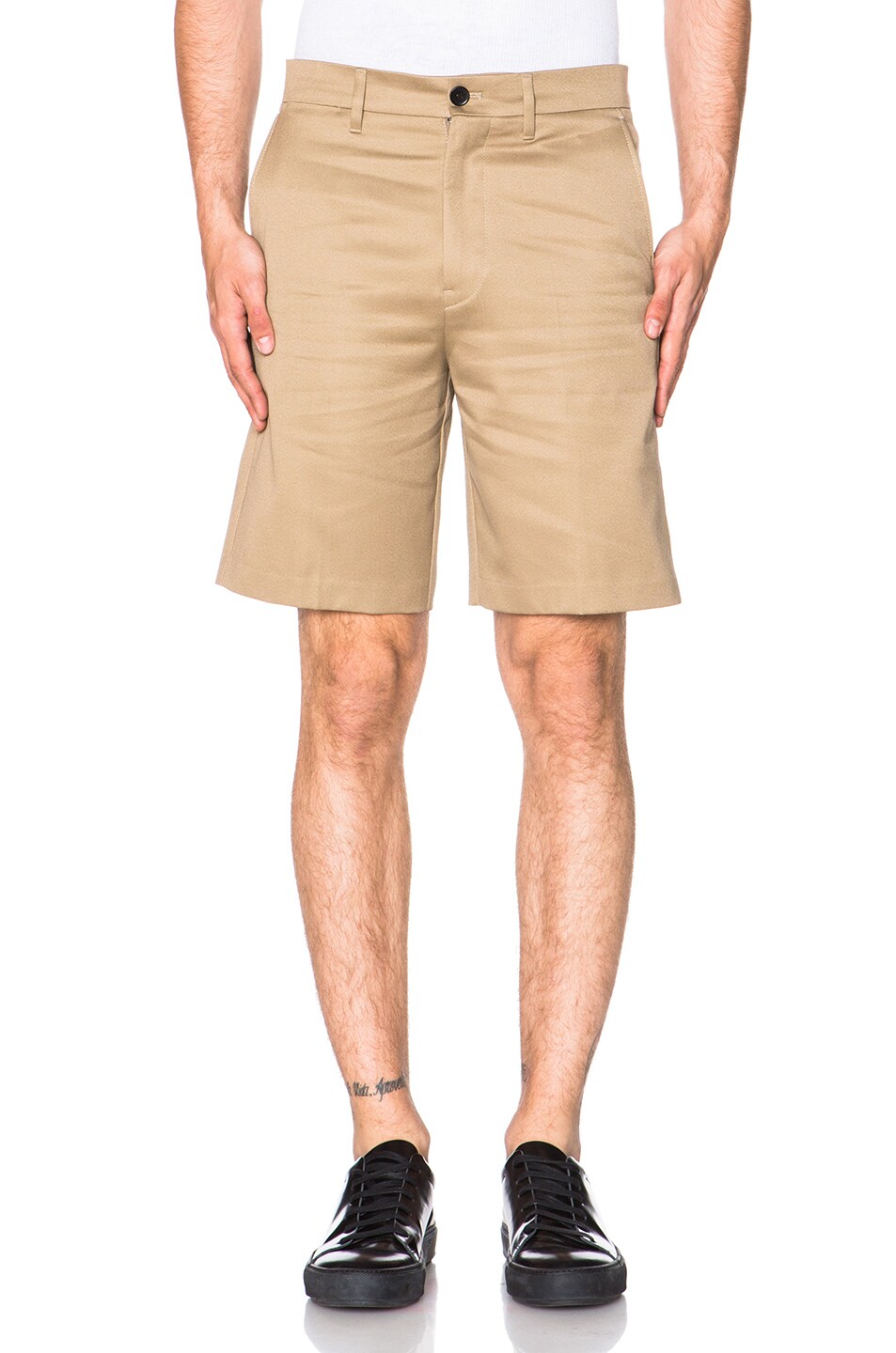 Image 1 of Acne Studios Adrian Cotton Shorts in Sand