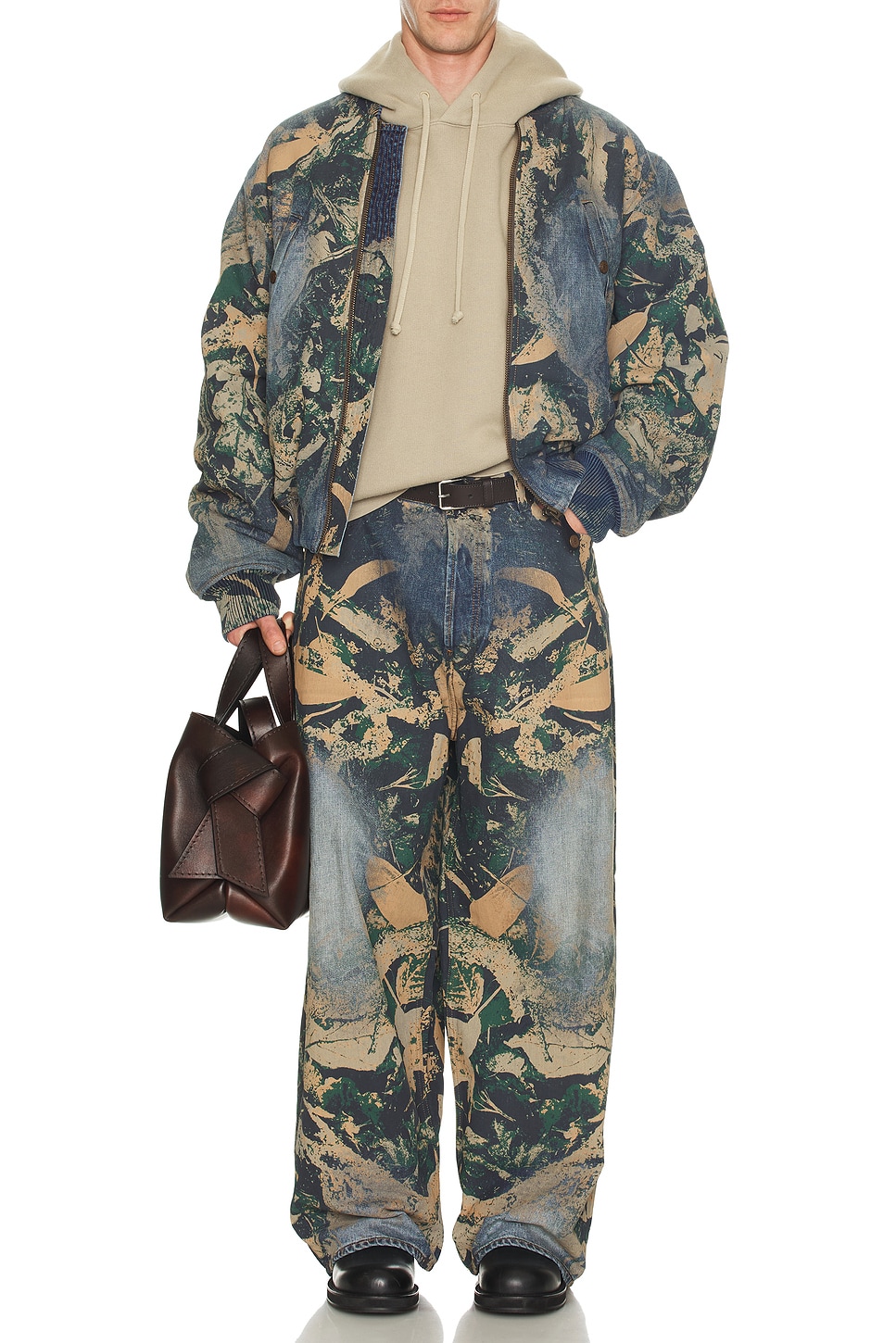 Image 1 of Acne Studios 2023 Mossy Oak Denim Jeans in Brown