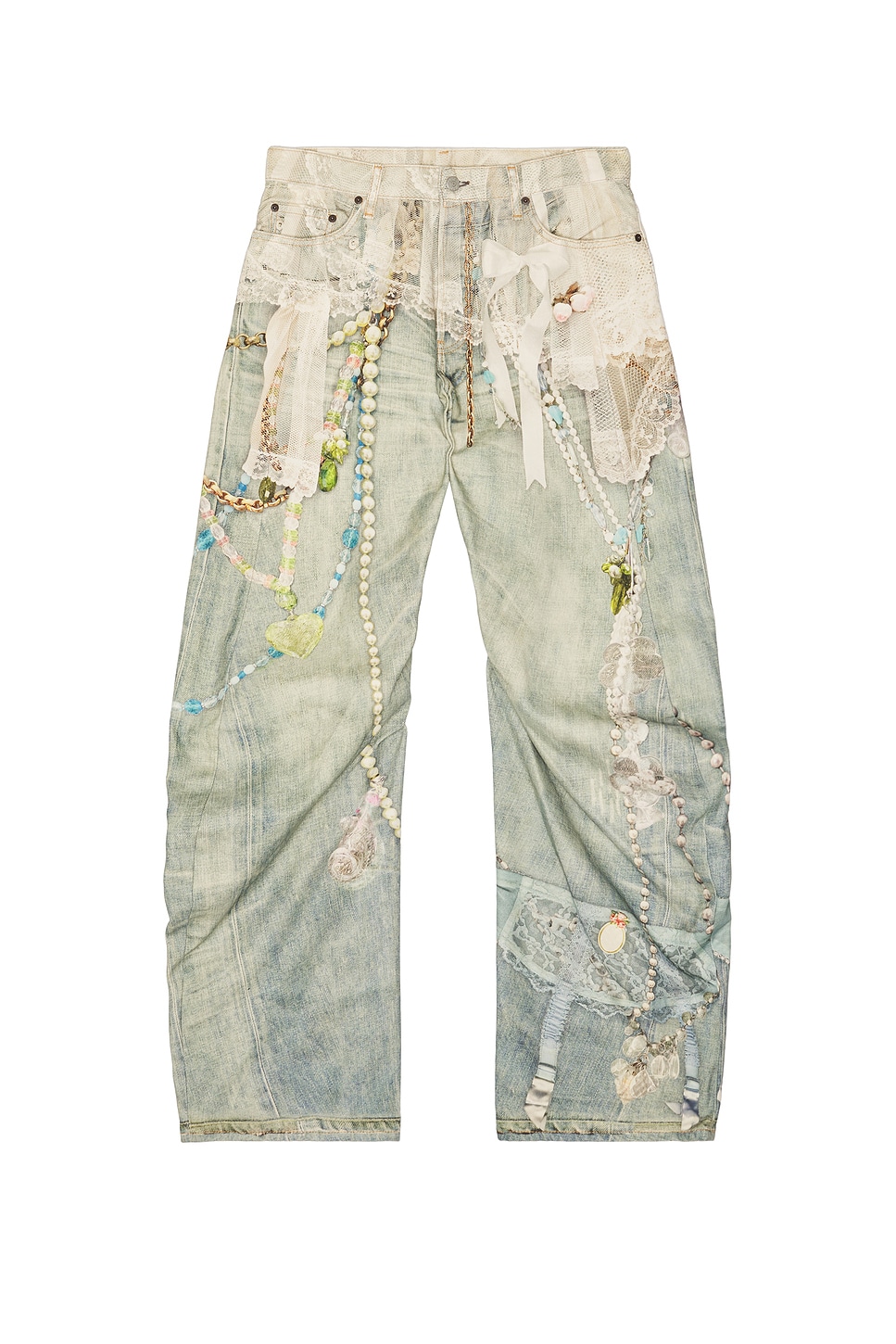 Image 1 of Acne Studios 2006m Jean in White & Green