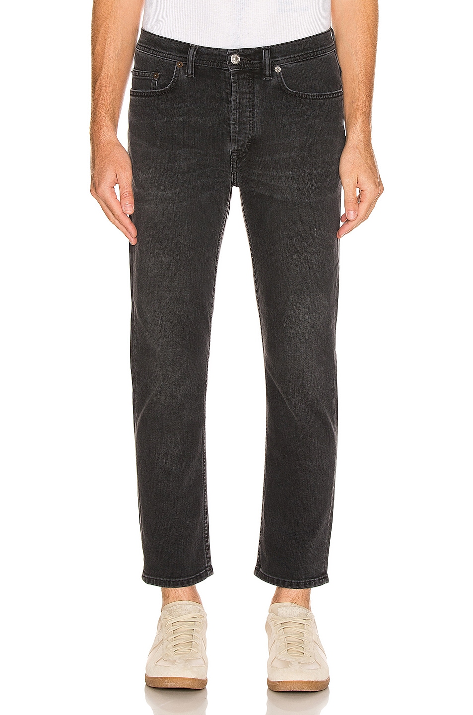 Image 1 of Acne Studios River Straight Leg Jeans in Used Black