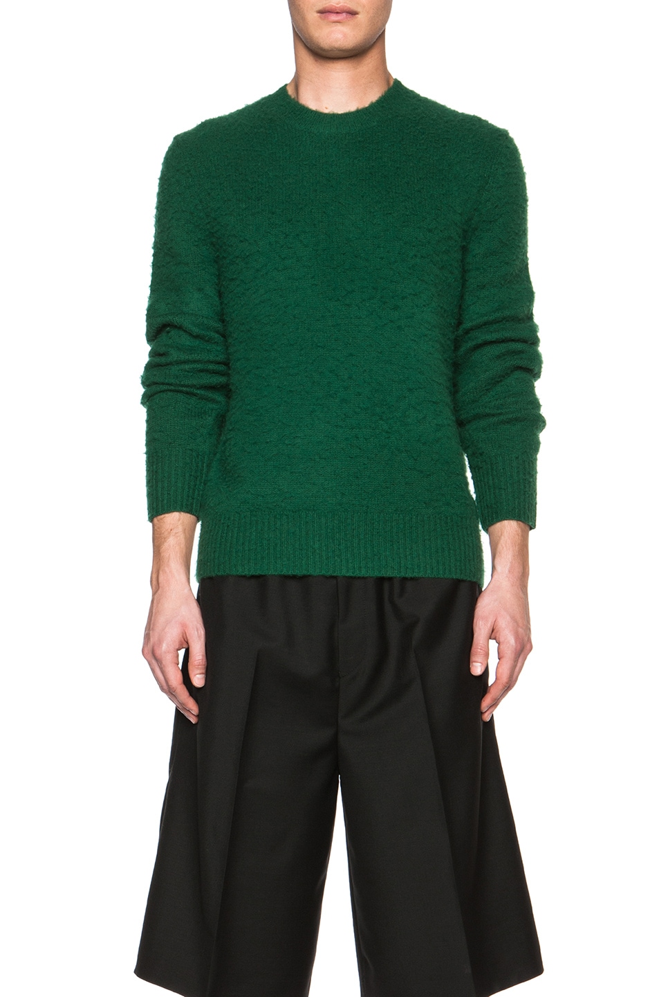 Image 1 of Acne Studios Peele Wool-Blend Sweater in Skate Green