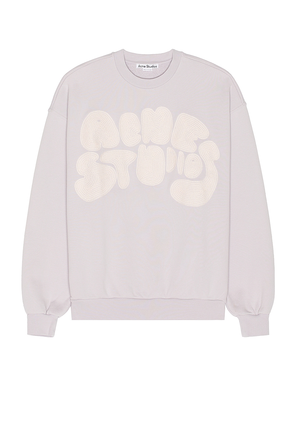 Image 1 of Acne Studios Fyre Bubble Logo Sweater in Pale Lilac