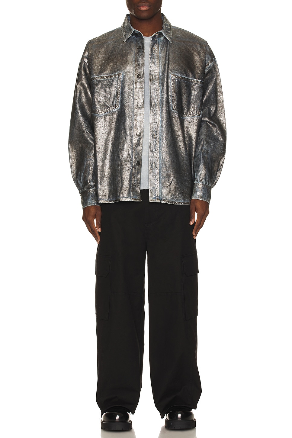 Image 1 of Acne Studios Knit Sweater in Dusty Blue