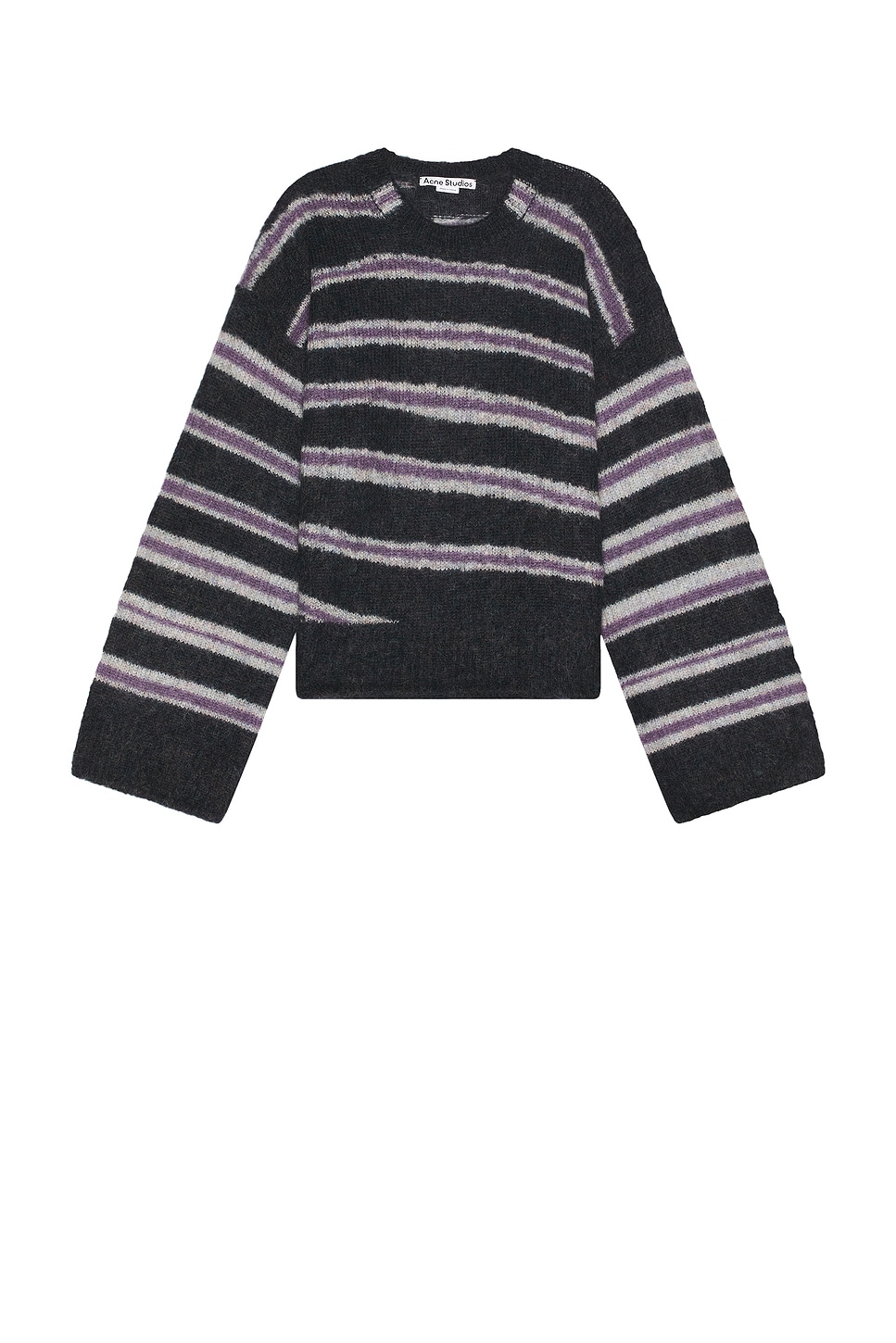 Image 1 of Acne Studios Striped Sweater in Dark Grey Melange & Multi