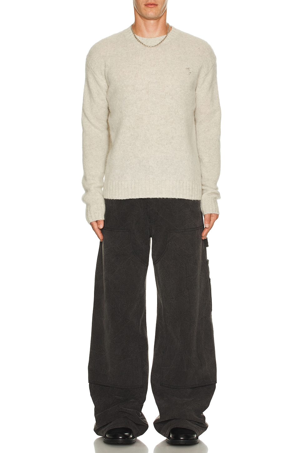 Image 1 of Acne Studios Sweater in Light Grey Melange