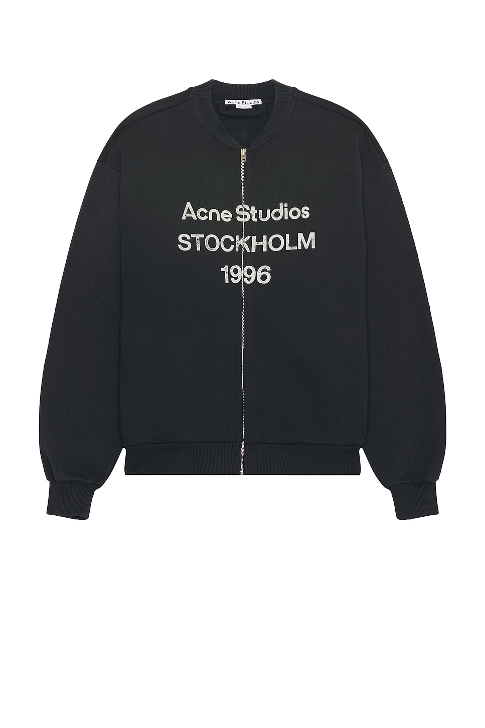 University Zip Up in Black