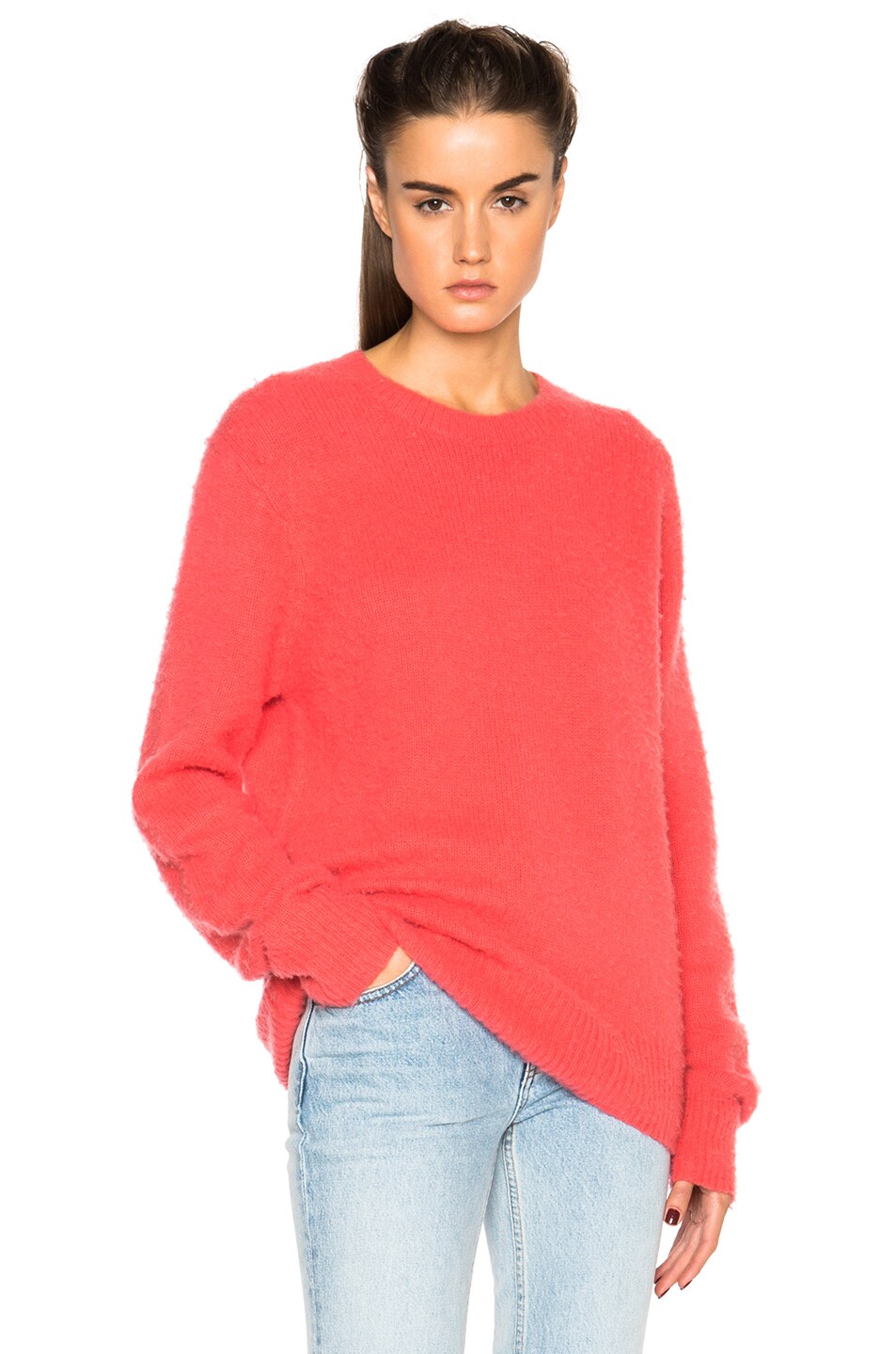Image 1 of Acne Studios Peele Sweater in Rose Red
