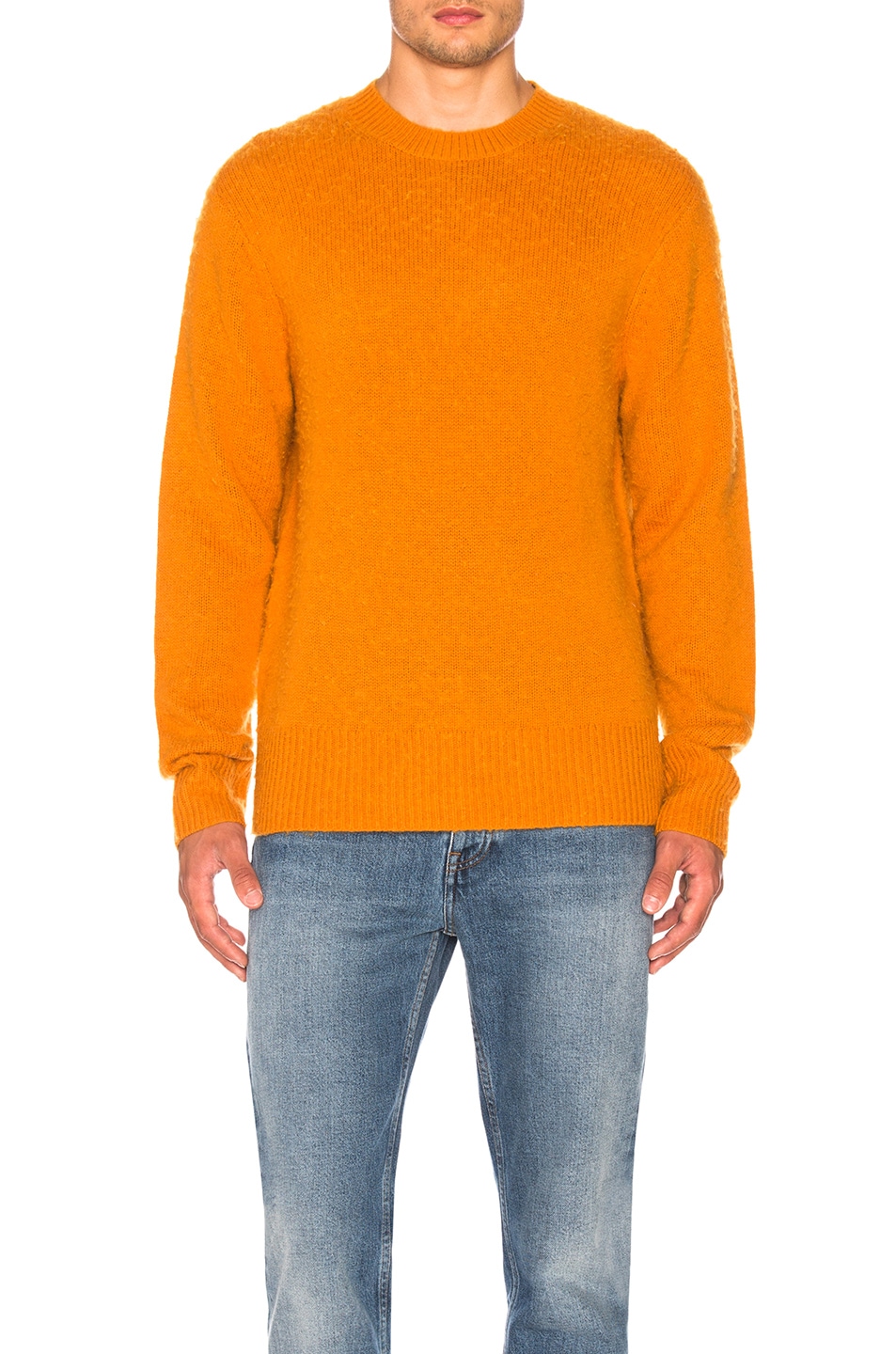 Image 1 of Acne Studios Peele Pullover Sweater in Amber Orange