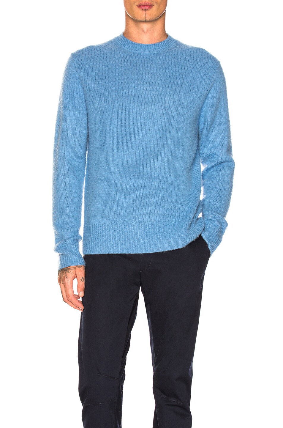 Image 1 of Acne Studios Peele Pullover Sweater in Ceramic Blue