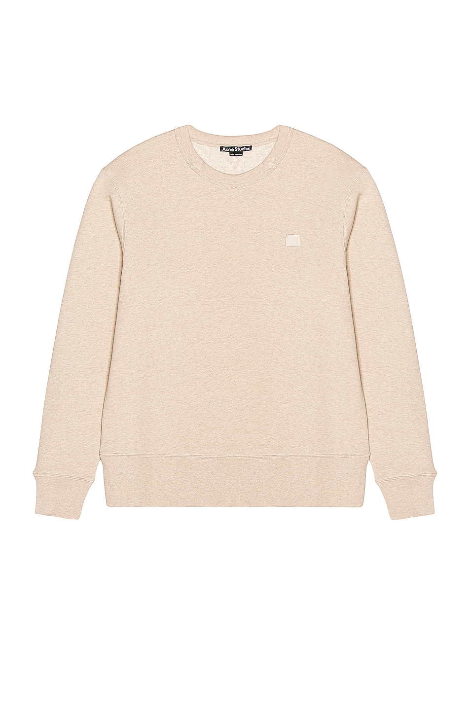Image 1 of Acne Studios Fairview Face Sweatshirt in Oatmeal Melange