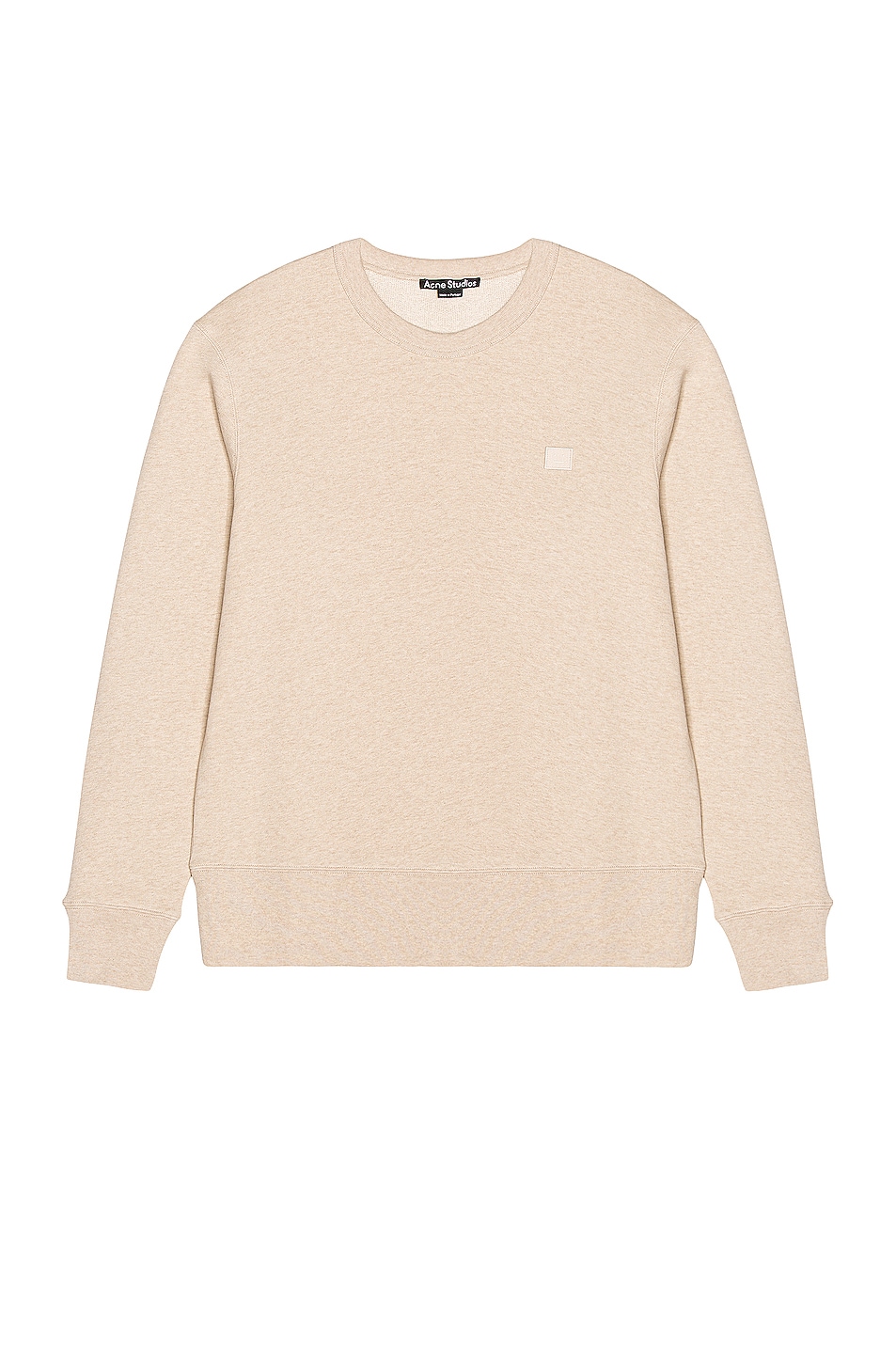 Image 1 of Acne Studios Fairview Face Sweatshirt in Oatmeal Melange