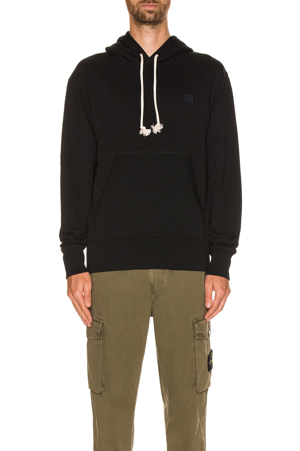 Image 1 of Acne Studios Fennis Face Hoodie in Black
