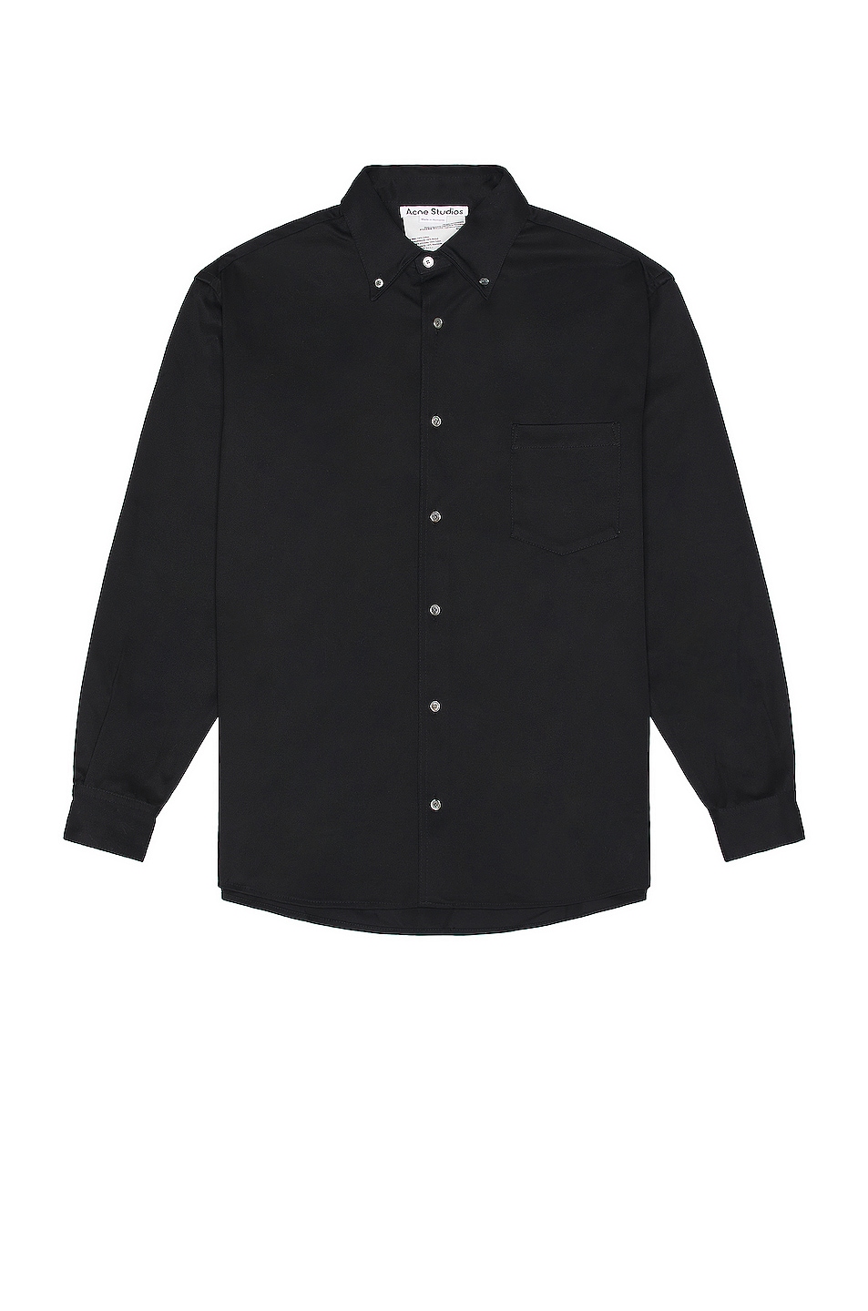 Image 1 of Acne Studios Odrox Cotton Twill Overshirt in Black