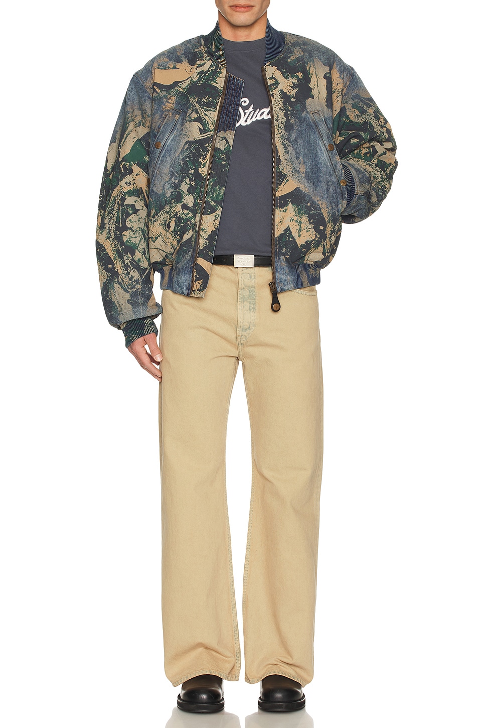 Image 1 of Acne Studios Denim Mossy Oak Jacket in Brown