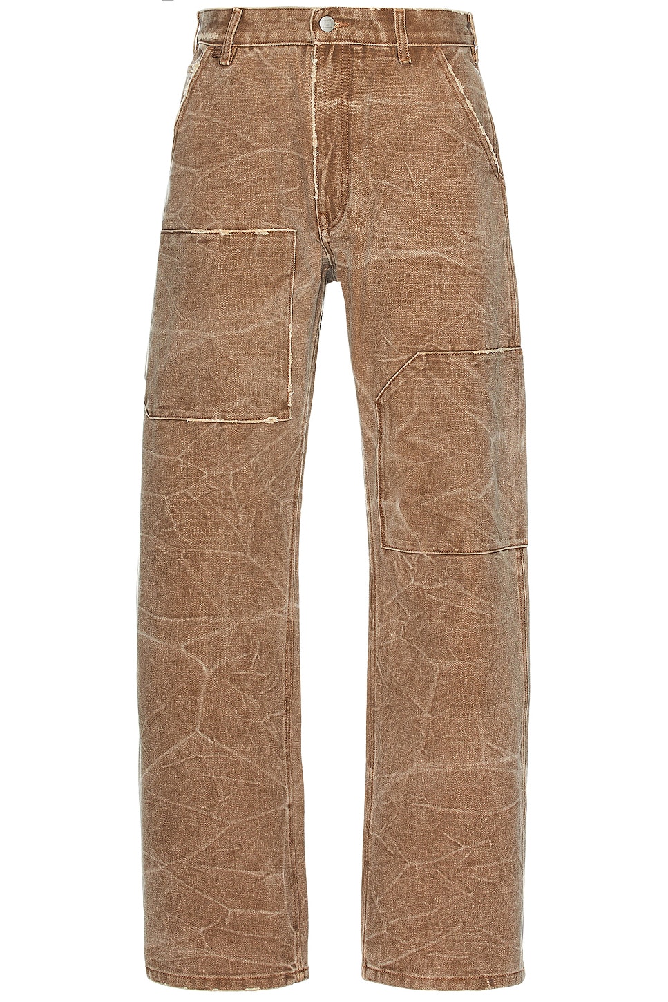 Image 1 of Acne Studios Patch Canvas Trousers in Toffee Brown