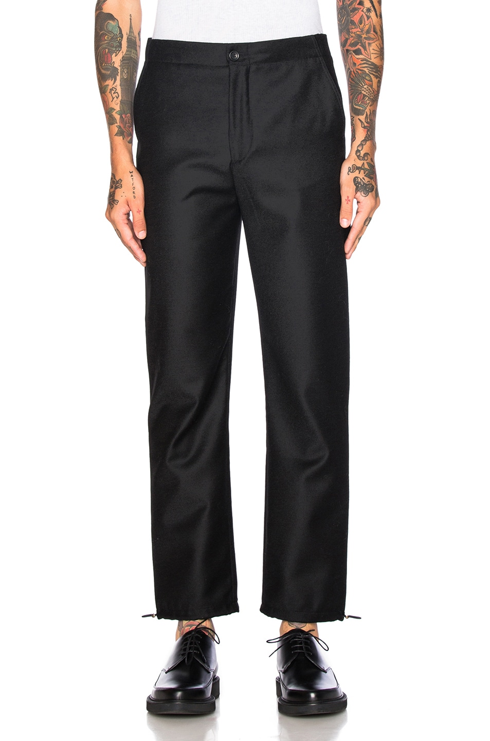Image 1 of Acne Studios Pace Wool Trousers in Black