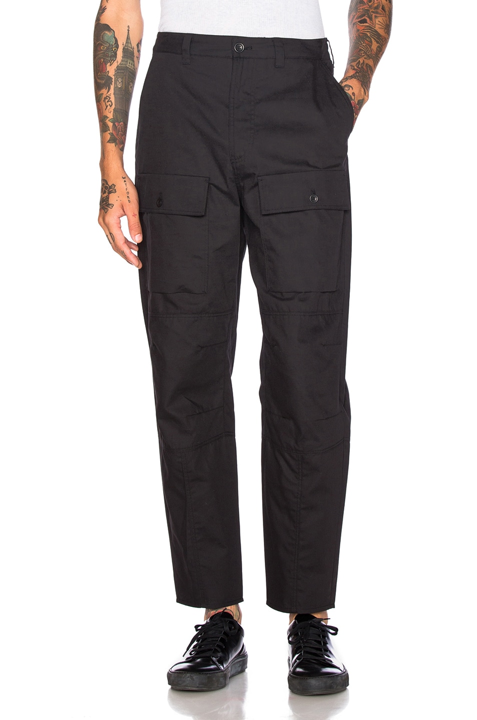 Image 1 of Acne Studios Pat Twill Trousers in Black