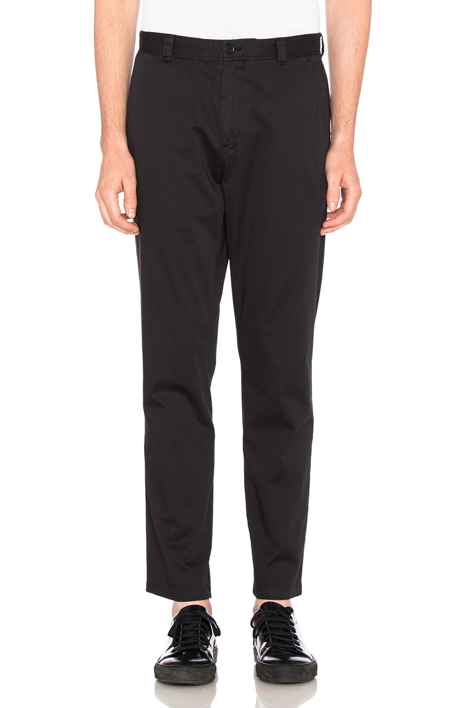 Image 1 of Acne Studios Alfred Satin Trousers in Black