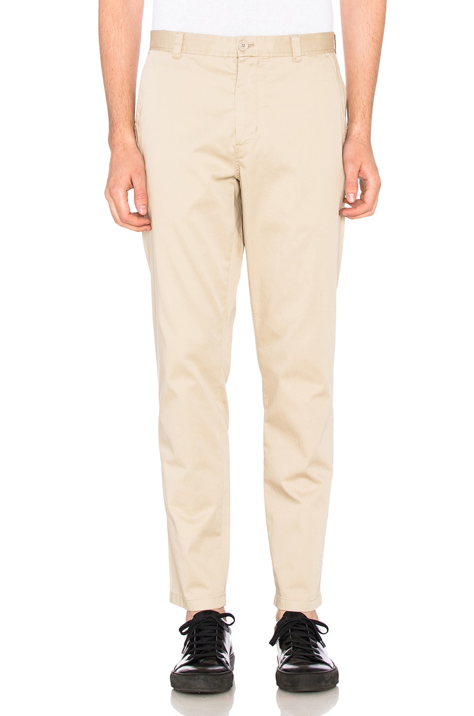 Image 1 of Acne Studios Alfred Satin Trousers in Cord Beige