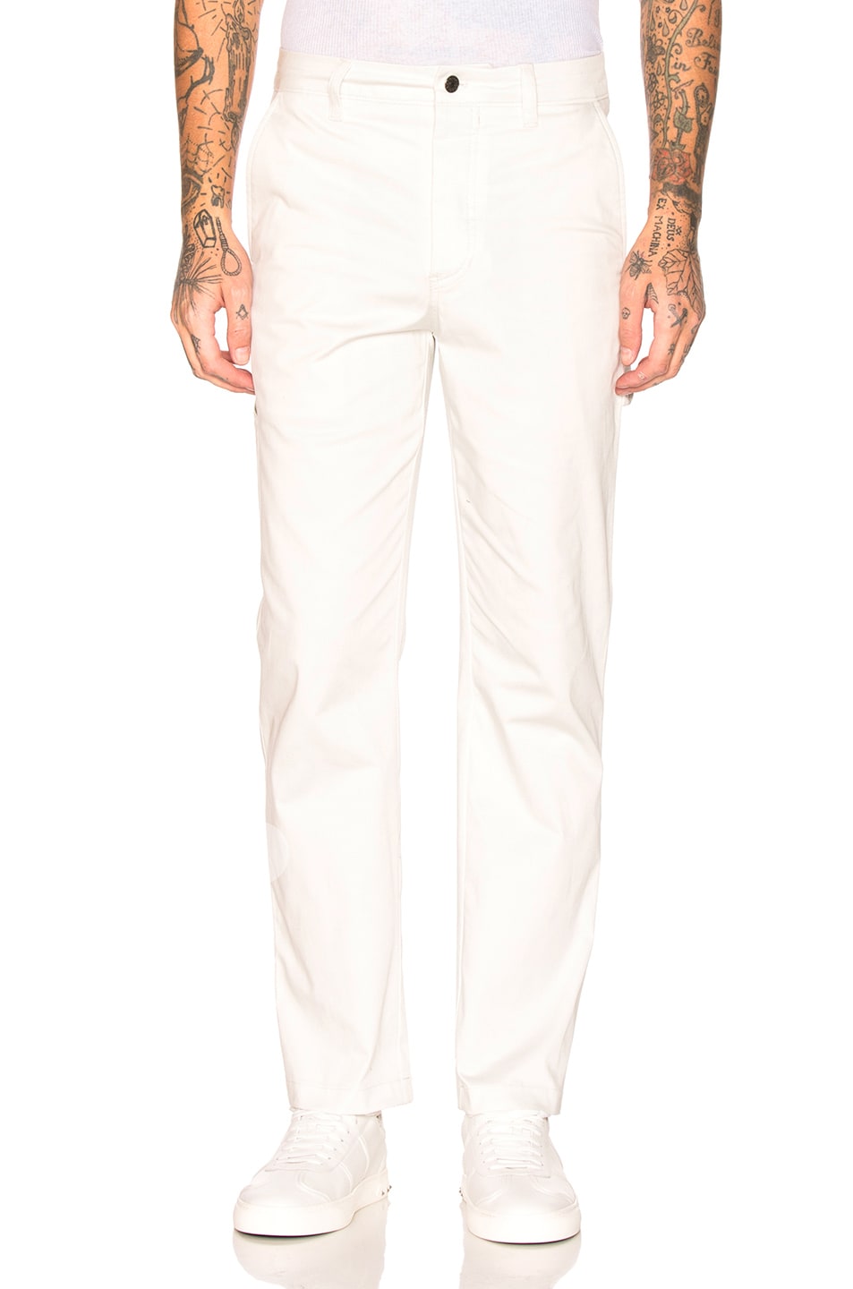 Image 1 of Acne Studios Satin Trousers in Cold White